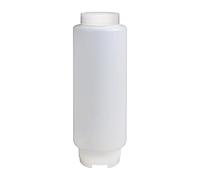 Vogue Flacon Distributeur à Rotation pour Sauces 570 ml/20 oz, Transparent, Matériau: Polyéthylène, Remplissage et Distribution Faciles, Anti-Goutte, Usage Cuisine Professionnelle et Domestique, CP068