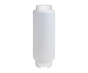 Vogue Flacon Distributeur à Rotation pour Sauces 570 ml/20 oz, Transparent, Matériau: Polyéthylène, Remplissage et Distribution Faciles, Anti-Goutte, Usage Cuisine Professionnelle et Domestique, CP068