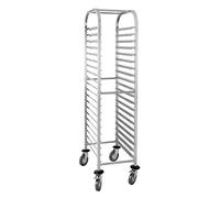 Vogue Gastronorm Chariot de cuisine en acier inoxydable 557 x 380 x 1700 mm