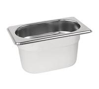 Vogue K825 Gastronorm Poêle en acier inoxydable 0,8 l/100 mm de profondeur Argenté