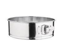 Vogue Moule rond a charniere en fer blanc, Argent, Taille : 75 (H) x 220 (Dia) mm, Moule à gâteau rond, Moule à gâteau rond à ressort avec base amovible, E846