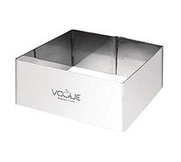 Vogue Mouleà gâteau carré en acier inoxydable 4 x 8 x 8 cm