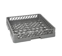 Vogue Panier/casier à lave vaisselle, gris, dimensions : 100 (H) x 500 (L) x 500 (P) mm, fond ouvert pour un séchage rapide, usage commercial et domestique, K908