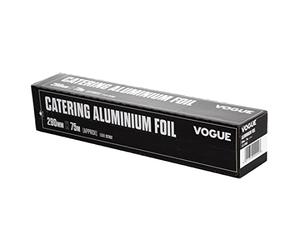 Vogue Papier aluminium 290 mm x 75 m, argent, feuille d'étain de qualité professionnelle, boîte comprenant une lame de coupe dentelée, CF352