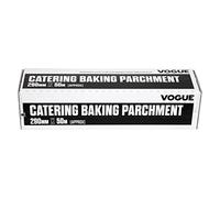 Vogue - Papier sulfurisé Vogue 290 mm x 50 m, blanc, rouleau de 50 m de papier cuisson, revêtement antiadhésif en silicone, sûr jusqu'à 230 °C, compatible avec armoire réfrigérée négative, CF349