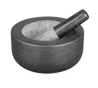 Vogue – Pilon et mortier en granite GG016 – Noir 203 mm – Robuste, usage professionnel et domestique