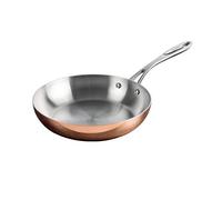 Vogue Poêle à Frire Tri-Paroi en Cuivre 24 cm, Aluminium/Acier Inoxydable/Cuivre, Compatible Toutes Sources de Chaleur dont Induction, Cuisine Professionnelle & Domestique, CM679