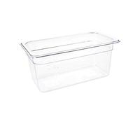 Vogue - Récipient GN 1/3 en polycarbonate 150 mm de profondeur, Capacité : 5,1 L, Plage de températures : de -40 °C à 100 °C - Compatible avec le refroidisseur rapide et le lave-vaisselle, U234