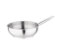 Vogue Sauteuse évasée en acier inoxydable 20 cm, couleur argent, 6,5 cm (H), compatible induction, poignée soudée Stay Cool, passe au lave-vaisselle, usage professionnel et domestique, M947
