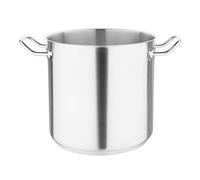 Vogue T192 Grande Marmite en Acier Inoxydable Profond de 10,5 Litres, 240mm Casserole, Compatible avec Toutes les Plaques de Cuisson, Convient pour le Couvercle M950