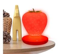 Voiakiu Veilleuse Fraise, Belle lumière Fraise, veilleuse LED à CommanTactile pour Chambre à Coucher, Chevet Flexible, pour Un Anniversaire, Noël