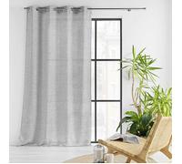 Douceur d'Intérieur – Rideau voilage à œillets Loulaine 140×240 cm Gris, effet laine