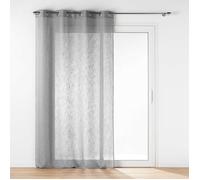 Douceur d'Intérieur – Panneau à œillets Haltona – Effet lin tissé, polyester, Gris, 240x140 cm