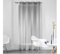 Voilage à œillets - Dandy - 140 x 240 cm - Fils coupés - Gris
