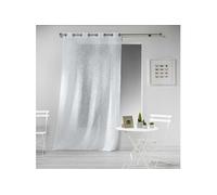 Douceur d'Intérieur Haltona Panneau A Oeillets Effet Lin Tisse Haltona Polyester, Blanc, 280x140 cm