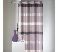 Voilage à rayures horizontales design Violet parme 140x240 cm