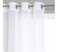 Voilage à rayures tamisant 140 x 240 cm Atmosphera - Blanc - Blanc -