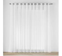 Douceur d'Intérieur Voilage à œillets Carlin Voile tissé 400 x 240 cm Naturel