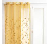 Voilage ""Izzy"" jaune moutarde 140x240cm - Atmosphera createur d'interieur - Jaune