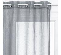 Voilage design 3D Croix - 140 x 240 cm - Gris