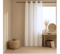 Voilage - Effet lin fluide Blanc 240x240 cm