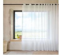 Voilage - Effet lin fluide Blanc 400x240 cm