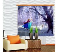 Voilage Elsa & Anna La Reine des Neiges Disney Largeur 2x90 cm x Hauteur 160 cm Bleu G