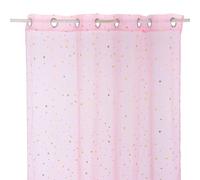 Atmosphera - Voilage Enfant Étoile d'or à Oeillets - Rose 140x250 cm - Rose
