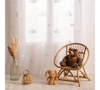 Atmosphera - Voilage Enfant Motif Nuage - Blanc - 140 x 240 cm - Tamisant, à Oeillets - pour Chambre d'enfant, Rideau Décoratif