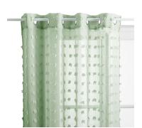 Voilage enfant petits pompons Céladon 140x240 cm