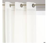 Voilage ""Etamine"" blanc ivoire 140x240cm - Atmosphera Créateur d'intérieur