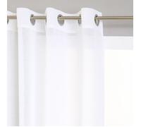 Voilage étamine tamisant 140 x 240 cm Atmosphera - Blanc - Blanc -
