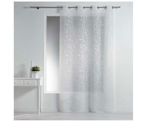 Voilage - GENERIQUE - Petite fleur - L 240 x l 140 cm - Blanc - Polyester 100%
