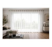 Voilage Grande Largeur Spécial Baie Vitrée 400 x 240 cm Blanc Sablé