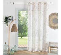 Voilage imprimé ""Bambou"" Lin 140x240 cm