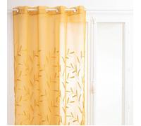 Voilage ""Izzy"" jaune moutarde 140x240cm - Atmosphera createur d'interieur - Jaune