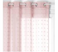 Voilage ""Lily"" rose clair 140x240cm - Atmosphera Créateur d'intérieur