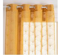 Atmosphera – Voilage Mia à œillets – Jaune ocre – 140x240 cm