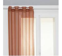 Voilage ""Moly"" 135x240cm rose terracotta - Atmosphera Créateur d'intérieur
