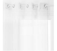 Voilage ""Moly"" tamisant 135 x 240 cm Atmosphera - Blanc - Blanc -