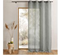 Voilage organza brodé prêt à poser Gris clair 140x240 cm