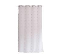Voilage plumetis - 140 x 240 cm - Blanc et argent