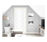 Soleil d'ocre, Liane Voile Porte fenêtre Dévoré, Polyester, Blanc, 70x200 cm