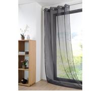 Voilage sablé - Monna - Anthracite - 135x260 cm - Gris