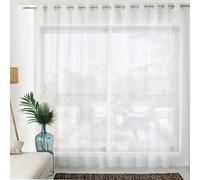 Voilage sablé très grande largeur - 420 x 240 cm - Blanc