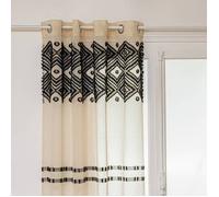Voilage ""Sama"" beige 140x240cm - Atmosphera Créateur d'intérieur