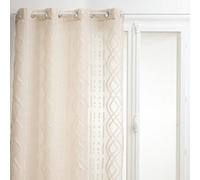 Voilage Sama impression jacquard 140 x 240 cm - Lin/Beige