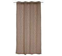 Voilage tamisant à l'aspect lin Marron chocolat 140x240 cm