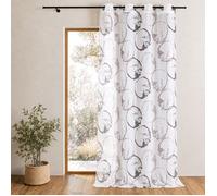 Voilage tamisant au style artistique Taupe 135x250 cm