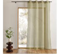 Voilage uni à oeillets grande largeur Vert Olive 160x240 cm